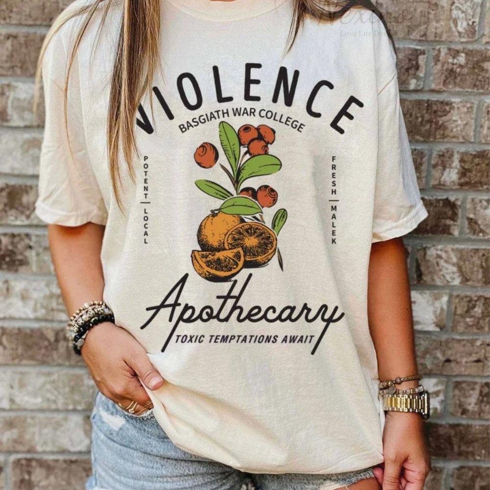 Violet Sorrengail Apothecary Basgiath War College Book Lovers Fourth Shirt